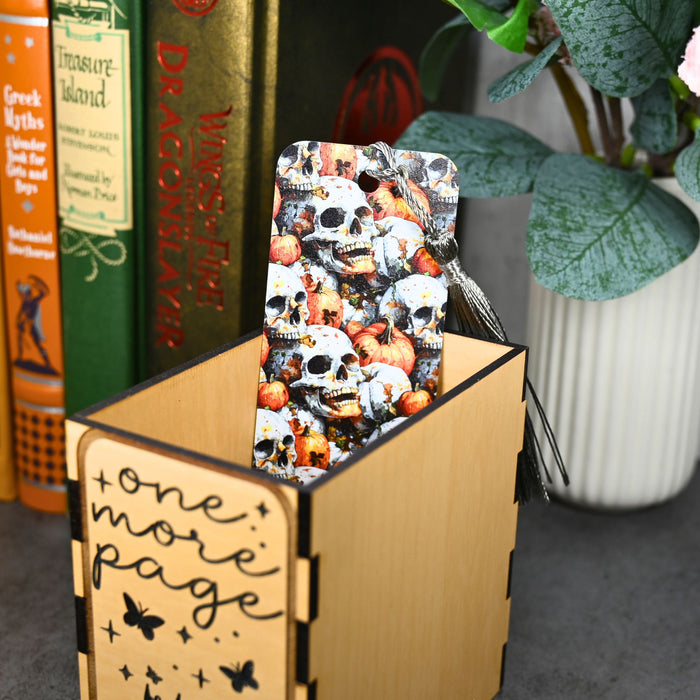 Pumpkin Skulls Bookmark