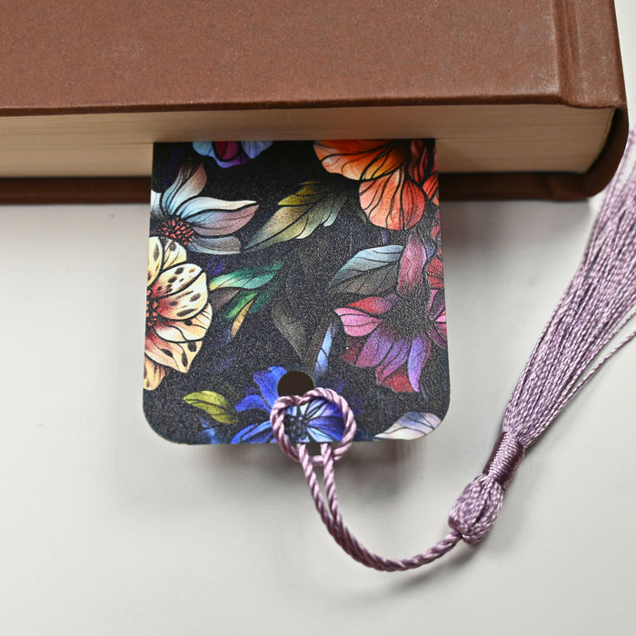 Dark Wedding Floral Bookmark