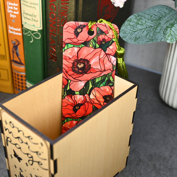 Poppy Flower Bookmark