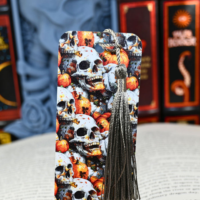 Pumpkin Skulls Bookmark