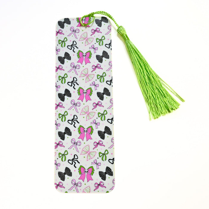 Gothic Bow Skull Bookmark