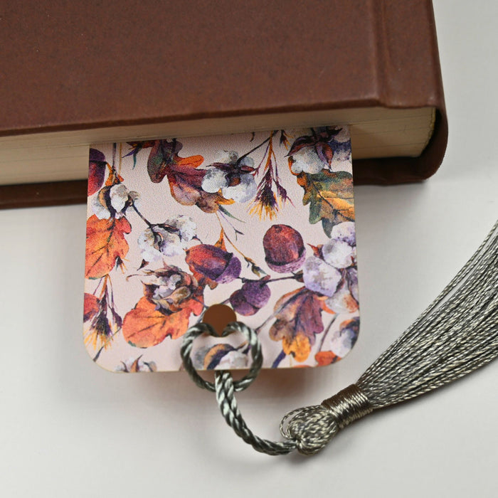Fall Acorn & Cotton Bookmark