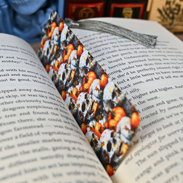 Pumpkin Skulls Bookmark