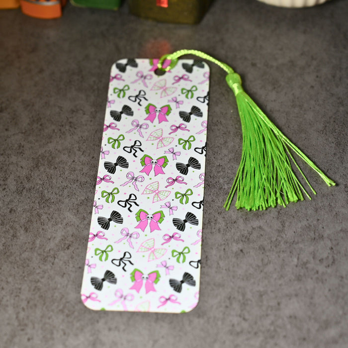 Gothic Bow Skull Bookmark
