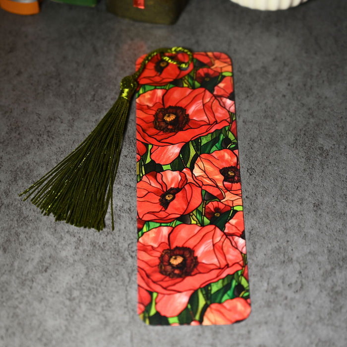 Poppy Flower Bookmark