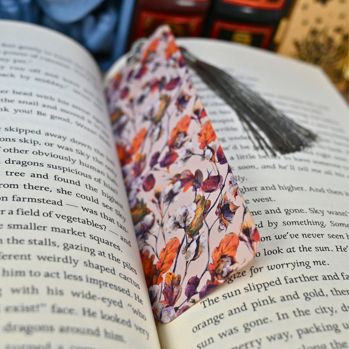 Fall Acorn & Cotton Bookmark