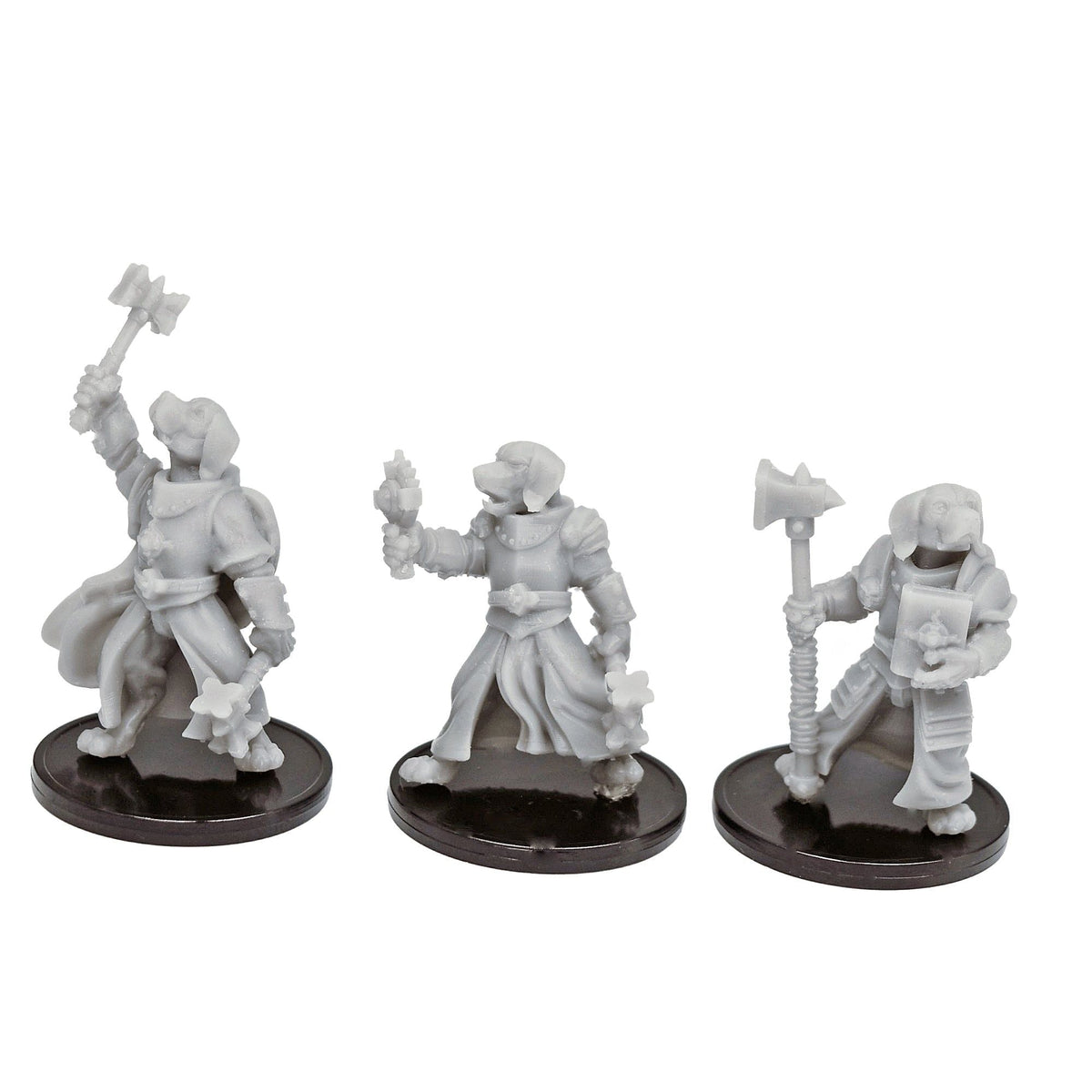 Dnd miniature set of Beagle Dog Clerics 3D Printed unpainted figures ...