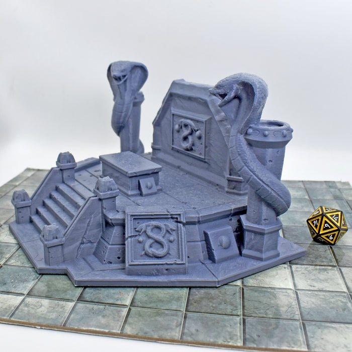 Dnd scatter terrain Snake Altar for tabletop wargaming-Scatter Terrain-EC3D- GriffonCo Shoppe