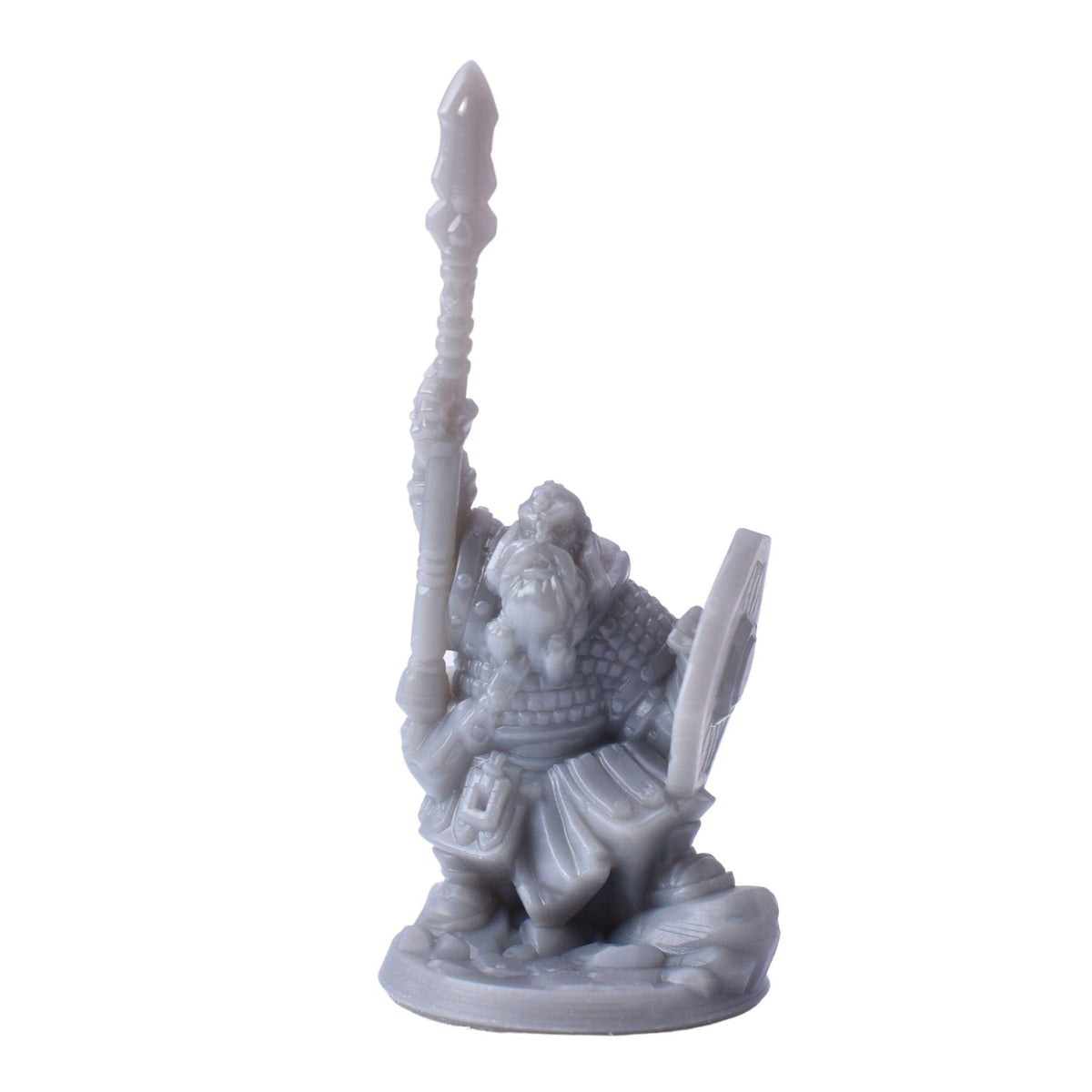 Miniature dnd figures Dwarf Charging Polearm 3D printed for tabletop ...