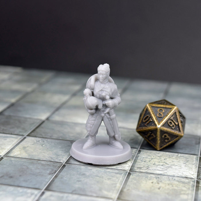 Miniature dnd figures Female Guard 3D printed for tabletop wargames and miniatures-Miniature-EC3D- GriffonCo Shoppe