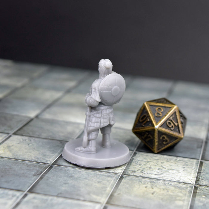 Miniature dnd figures Female Guard 3D printed for tabletop wargames and miniatures-Miniature-EC3D- GriffonCo Shoppe