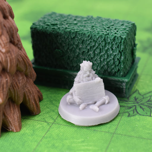Miniature dnd figures Human Beggar with Sign 3D printed for tabletop wargames and miniatures-Miniature-EC3D- GriffonCo Shoppe