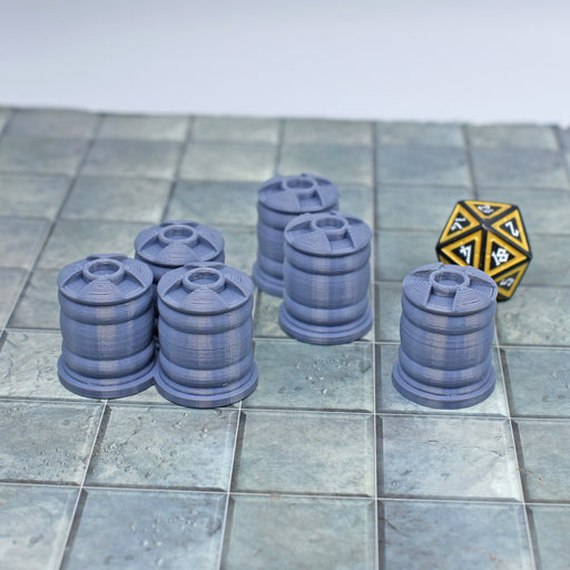 Tabletop wargaming terrain Barrels & Barricades Set for dnd-Scatter Terrain-Hayland Terrain- GriffonCo Shoppe