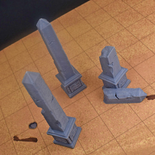 Tabletop wargaming terrain Egyptian Obelisks for dnd accessories-Scatter Terrain-EC3D- GriffonCo Shoppe