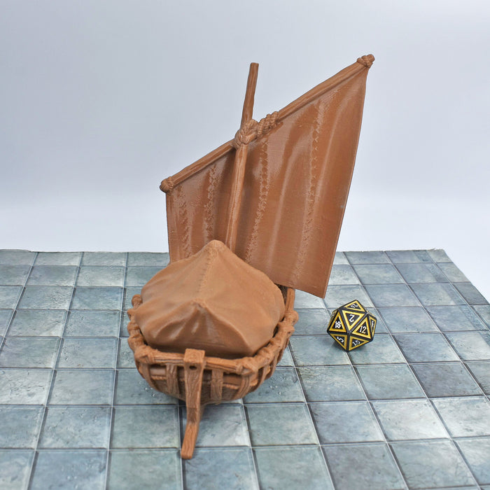 Tabletop wargaming terrain Skiff Boat for dnd accessories-Scatter Terrain-EC3D- GriffonCo Shoppe