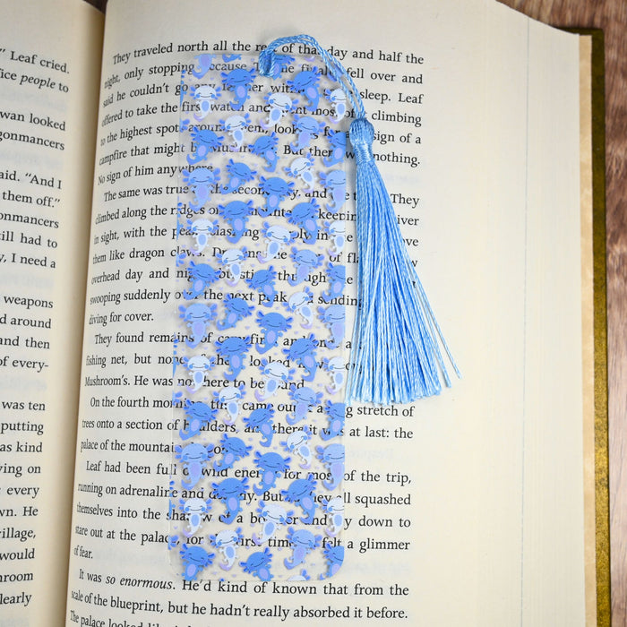 Blue Axolotl Bookmark
