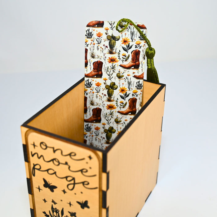 Western Boots Cactus Bookmark