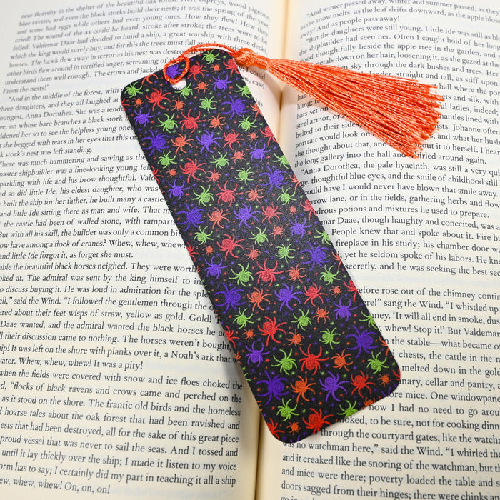 Colorful Spiders Bookmark