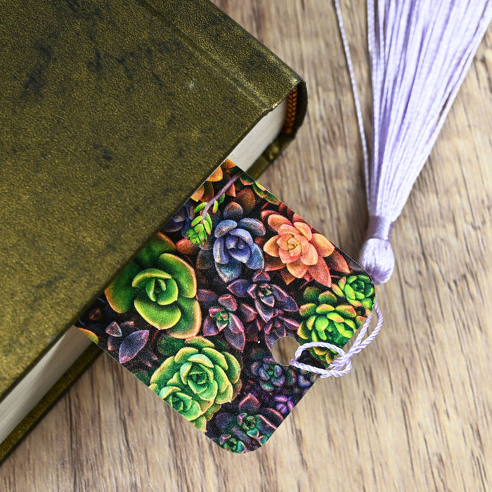Colorful Succulent Bookmark