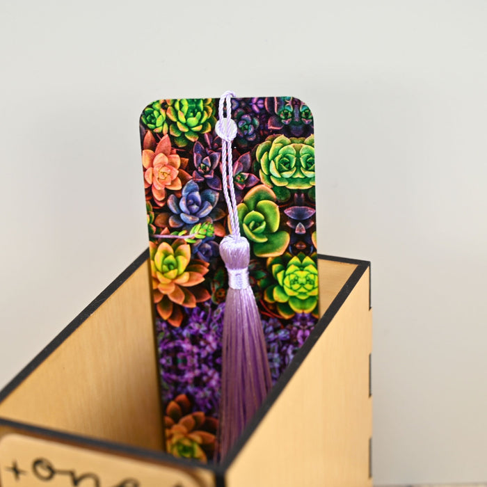 Colorful Succulent Bookmark