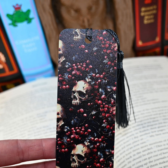 Mistletoe Skulls Bookmark