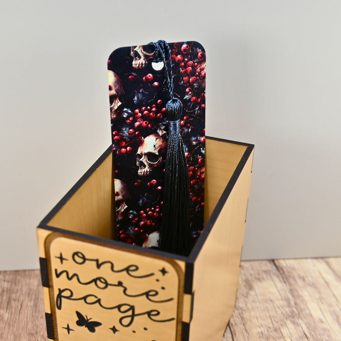 Mistletoe Skulls Bookmark