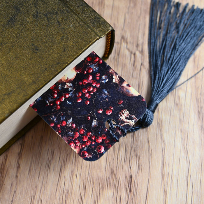 Mistletoe Skulls Bookmark