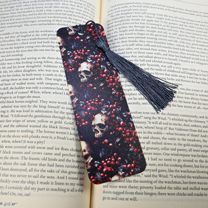 Mistletoe Skulls Bookmark