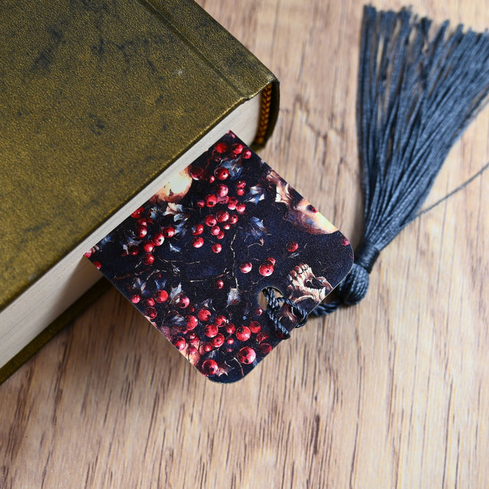 Mistletoe Skulls Bookmark