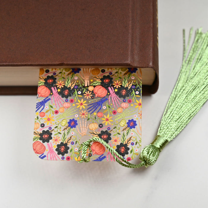 Floral Skeleton Hand Bookmark