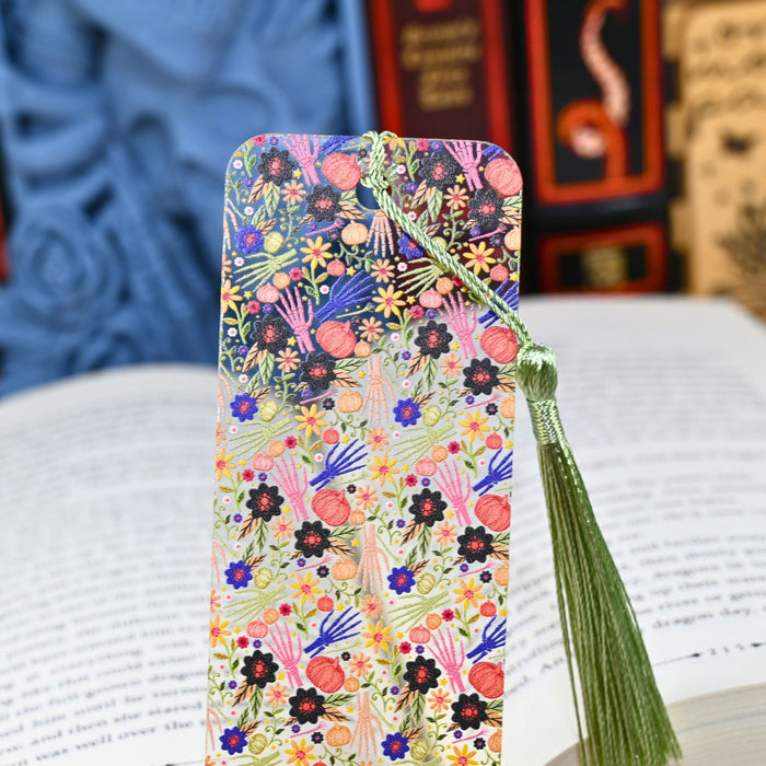Floral Skeleton Hand Bookmark