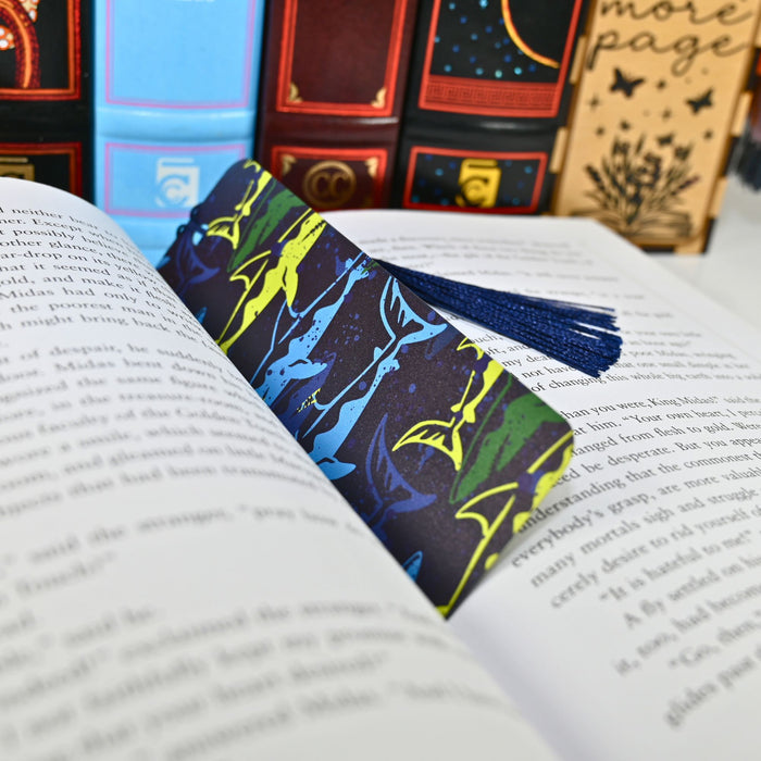 Neon Shark Bookmark