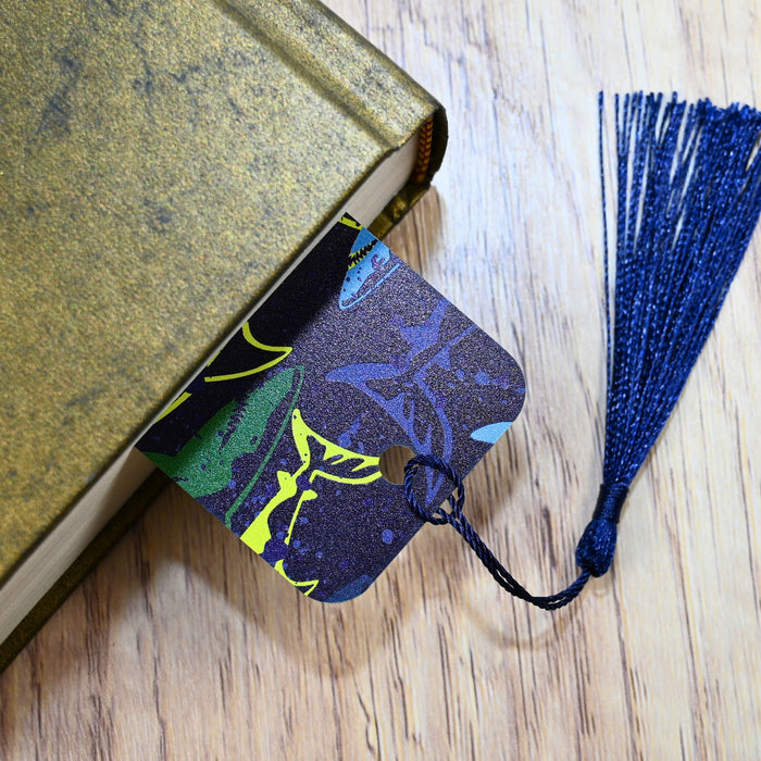 Neon Shark Bookmark
