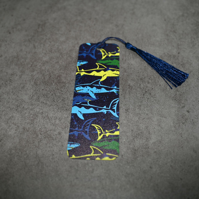 Neon Shark Bookmark