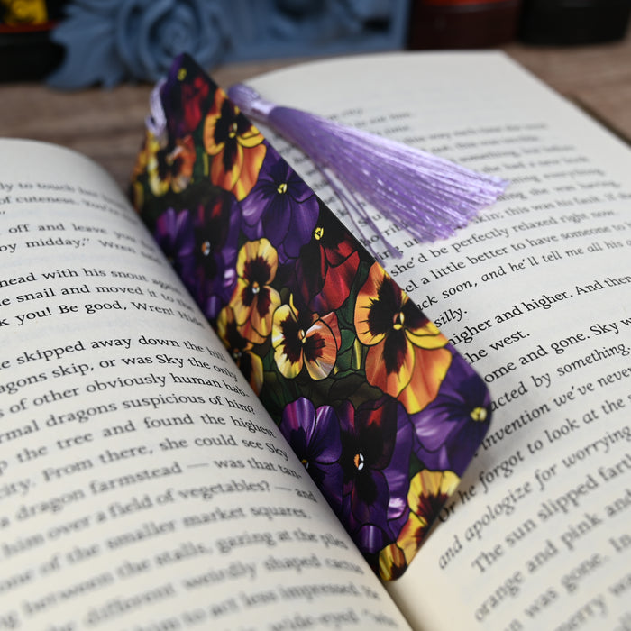Pansies Flower Bookmark