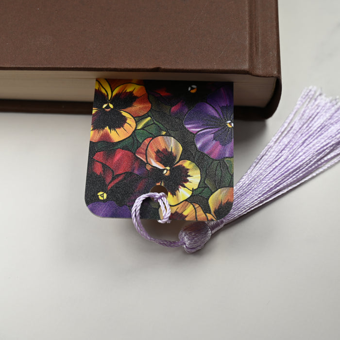 Pansies Flower Bookmark