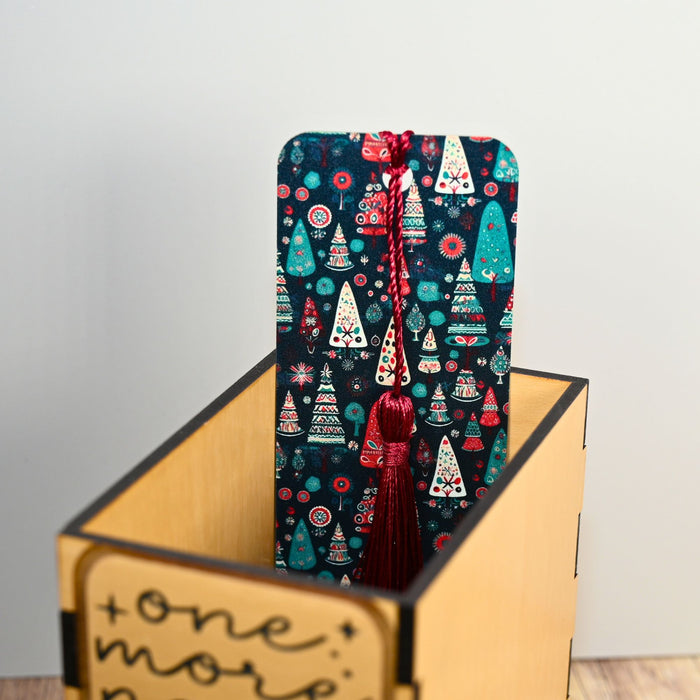 Patterned Xmas Trees Bookmark