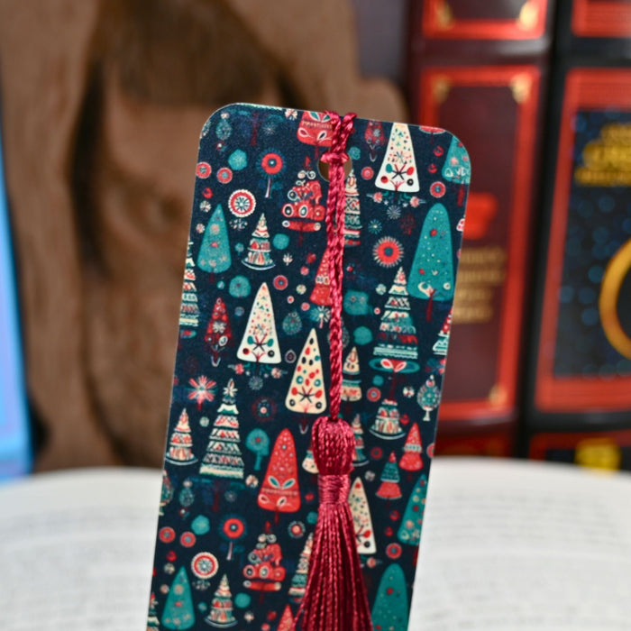 Patterned Xmas Trees Bookmark