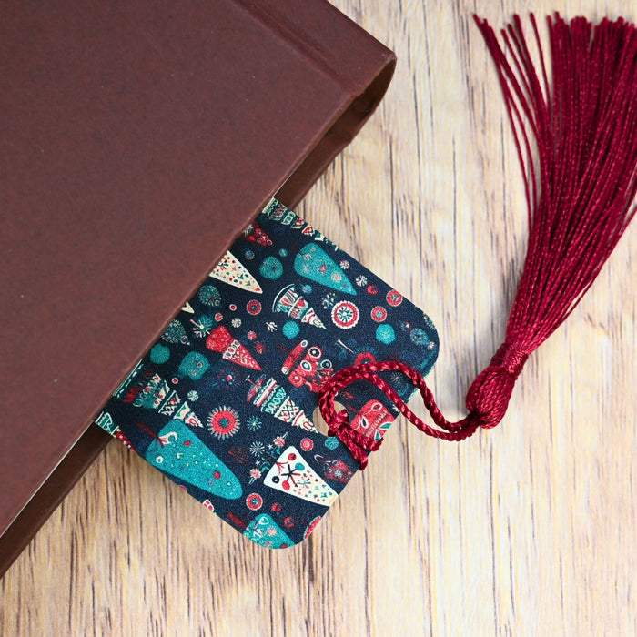 Patterned Xmas Trees Bookmark