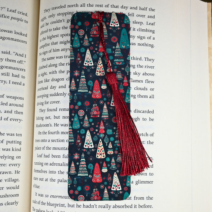 Patterned Xmas Trees Bookmark