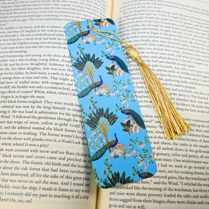 Chinoiserie Peacock Bookmark
