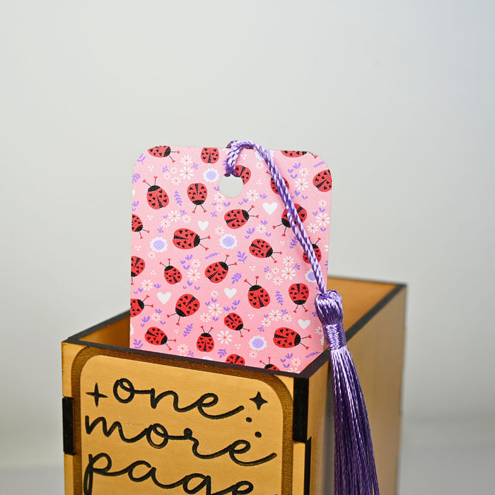 Pink Ladybug Bookmark