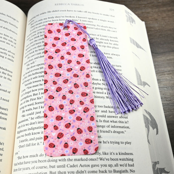 Pink Ladybug Bookmark