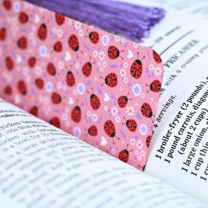 Pink Ladybug Bookmark