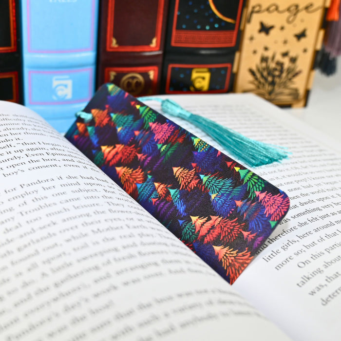 Colorful Pointillism Forest Bookmark