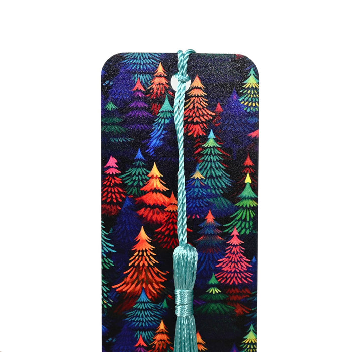 Colorful Pointillism Forest Bookmark