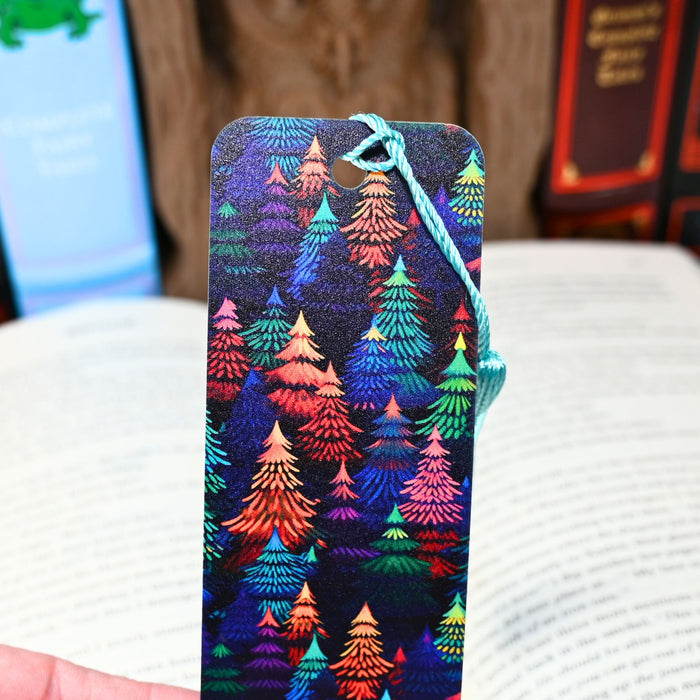 Colorful Pointillism Forest Bookmark