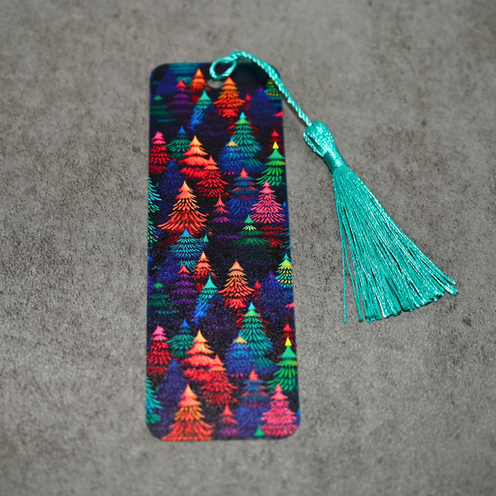 Colorful Pointillism Forest Bookmark