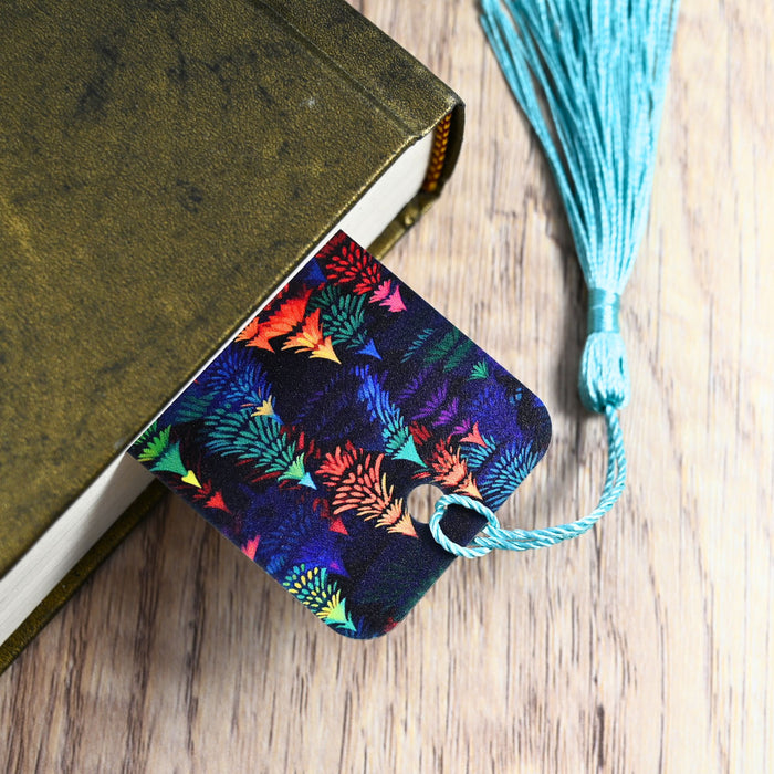 Colorful Pointillism Forest Bookmark