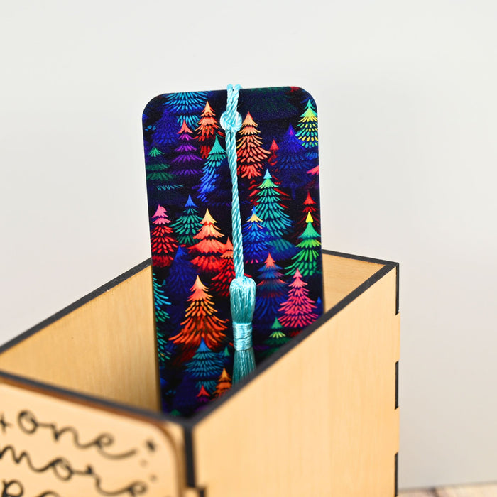 Colorful Pointillism Forest Bookmark